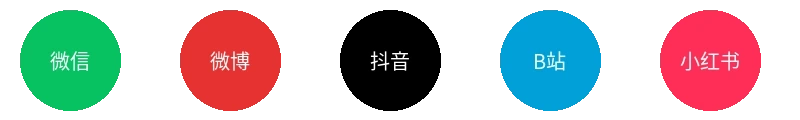 社交媒体平台图标